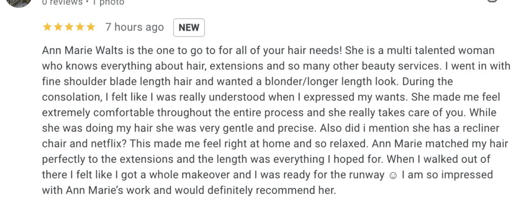 Review of Loft Salon Studio - Beaded Weft Correction to Tape Extensions